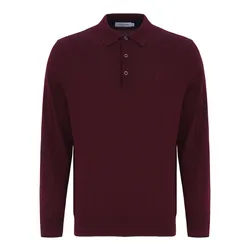 Áo Len Polo Nam Giovanni GSW0069-1BD Màu Đỏ Mận Size 48