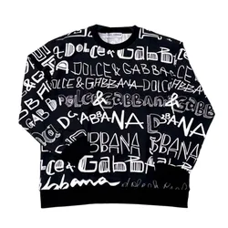 Áo Nỉ Dolce & Gabbana D&G Black With Logo Printed  F9CB5T HS7OH HNSFW Màu Đen Size 36