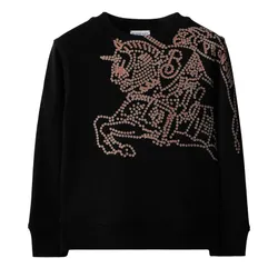 Áo Nỉ Sweater Burberry Black With Logo Embroidered 8091028 KB5 MATHEW A1189 Màu Đen