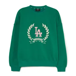 Áo Nỉ Sweater MLB Classic Sports Big Logo Overfit Sweatshirts LA Dodgers 3FMTG0134-07GNL Màu Xanh Lá
