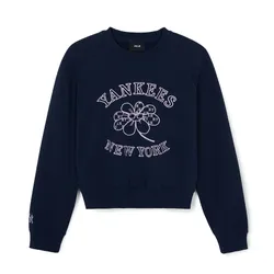 Áo Nỉ Sweater Nữ MLB Floral New York Yankees Sweatshirts 3FMTF0144-50NYS Màu Xanh Navy