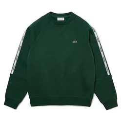 Áo Nỉ Sweater Nam Lacoste Men's Cotton Fleece Sweatshirt With Round Neck And Brand Logo SH1213 Màu Xanh Lá Size 2