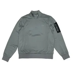 Áo Nỉ Sweater Nam Lacoste Poly Pocket 1/2 Zip Sweatshirt Màu Ghi Size 2
