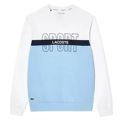 Áo Nỉ Sweater Nam Lacoste Ripstop Tennis Sweatshirt SH1083-10 Màu Xanh Trắng Size 4