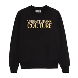 Áo Nỉ Sweater Nữ Versace Jean Conture In Black With Printed 77HAIT06 CF01T Màu Đen Size XS
