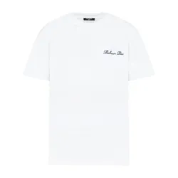 Áo Phông Nam Balmain White With Logo Printed Tshirt CH1EG010BC68 Màu Trắng Size XXS