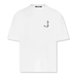 Áo Phông Nam Jacquemus In White With Logo Embroidered 246JS151 2125 Màu Trắng Size XS