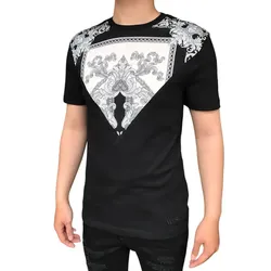 Áo Phông Nam Versace Black With Logo Printed 1012174 1A08822 5B040 Màu Đen Họa Tiết Size M