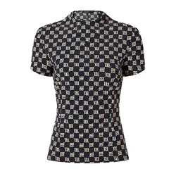 Áo Phông Nữ Misbhv In Black Logo Monogram 3022W146 Tshirt Màu Đen Size S