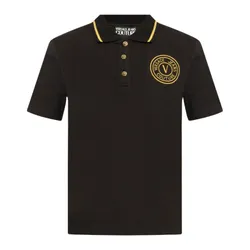Áo Polo Nữ Versace Jean Conture In Black 77HAGT00 CJ01T G89 Màu Đen Size XS