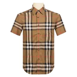 Áo Sơ Mi Nam Burberry Brown With Vintage Check Printed 8084291 Màu Nâu Size L