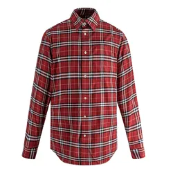 Áo Sơ Mi Nam Burberry Check Long Sleeve Shirt 8011398 Màu Đỏ Size XS
