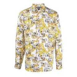 Áo Sơ Mi Nam Versace Jean Couture White With Baroque Pattern Printed 774GAL2R0 NS219 G03 Màu Vàng Size 48