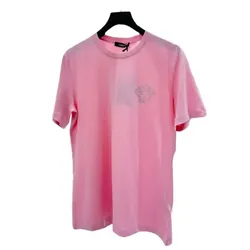 Áo Thun Nữ Versace Pink With Medusa Logo Embroidered T-Shirt 1014555 1A12041 2PI80 Màu Hồng Size 38