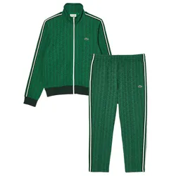Bộ Quần Áo Nỉ Nam Lacoste Sweatsuit Paris Monogram Zip-Up Green SH1368 51 QIJ Màu Xanh Lá Size 2