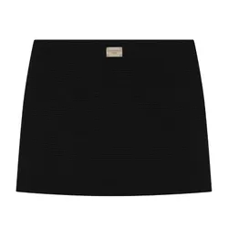 Chân Váy Chữ A Dolce & Gabbana D&G With Logo Plaque L54I79 FU8BM N0000  Màu Đen Size 14Y