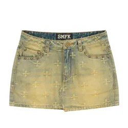 Chân Váy Chữ A Nữ Denim Wash SMFK DS003BLG Màu Xanh Size XS