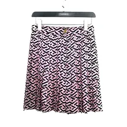 Chân Váy Nữ Versace Light Pink With La Greca Pattern Printed 1008399 1A07494 5P210 Màu Hồng Size 40