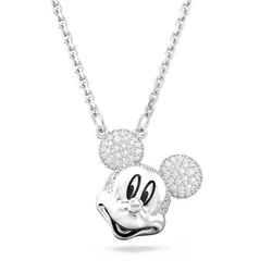 Dây Chuyền Swarovski Disney Mickey Mouse Pendant White, Rhodium Plated 5669116 Màu Bạc