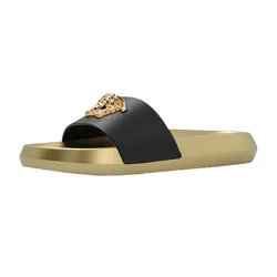 Dép Nam Versace Medusa Logo In Black Gold 1010643 DV46G 1B00V Màu Vàng Đen Size 39