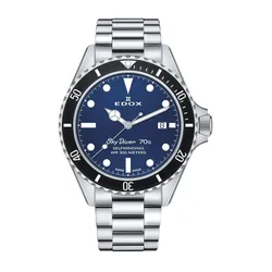 Đồng Hồ Nam Edox Skydiver Automatic 80112-3NM-BUI (801123NMBUI) Màu Bạc Xanh