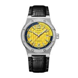 Đồng Hồ Nam I&W Carnival Automatic Leather Strap Watch IW661G-DD (IW661G10) Màu Bạc Phối Vàng