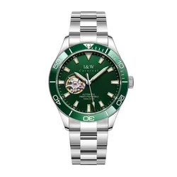 Đồng Hồ Nam I&W Carnival Automatic Watch IW542G-DT (IW542G9) Màu Bạc Phối Xanh Lá