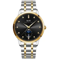 Đồng Hồ Nam I&W Carnival IW625G-DT (IW625G3) Automatic Màu Đen Bạc