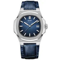 Đồng Hồ Nam I&W Carnival IW721GT-DD (IW721GT8) Automatic Màu Xanh Bạc