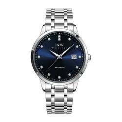 Đồng Hồ Nam I&W Carnival Steel Strap Automatic Watch IW683G-DT (IW683G6) Màu Bạc Phối Xanh Navy