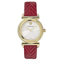 Đồng Hồ Nữ Versus By Versace V-Motif Vintage Logo White Dial Burgundy Leather VERE01820 Màu Đỏ Vàng