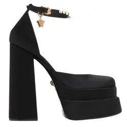 Giày Cao Gót Nữ Versace Medusa Aevitas Single Platform In Black 1002005 DRA67 1B00V Màu Đen Size 37