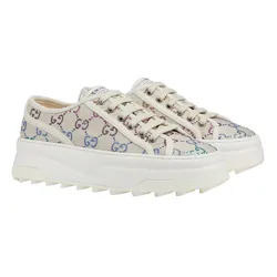 Giày Sneaker Nữ Gucci GG Monogram In Off White Canvas 771645 FABH3 9179 Màu Trắng Kem Size 36