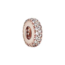 Hạt Vòng Charm Pandora Rose Inspiration Within Spacer Charm 781359CZ Màu Vàng Hồng