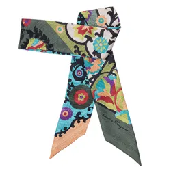 Khăn Nữ Salvatore Ferragamo Uzbekistan Print Silk Phối Màu