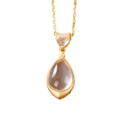 Mặt Dây Chuyền Nữ Lili Jewelry Pha Lê Trắng Hình Giọt Nước LILI_929931 Màu Vàng Trắng