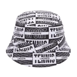 Mũ Lacoste Reversible Printed Cotton Bucket Hat 2 Mặt RK1487 PCI Màu Đen Trắng Size L