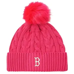 Mũ MLB Basic Pom Pom Mid Beanie Boston Red Sox 3ABNVM346-43PKD Màu Hồng Đậm
