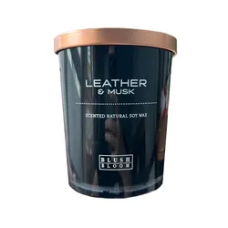 Nến Thơm Blush Bloom Leather & Musk Scented Natural Soy Wax 450g