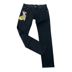 Quần Jean Dolce & Gabbana D&G Black Denim With Logo Embroidered  I416OM G8IT2 S9001 Màu Đen Size 44