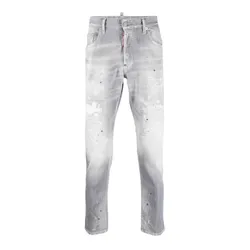 Quần Jean Nam Dsquared2 Grey Denim Wash Skater Fit S74LB1244 S30260 852 Màu Xám Size 44
