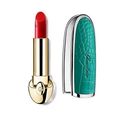 Set Son Và Vỏ Son Guerlain  G Velvet Refill 510 Le Rouge Vibrant Màu Đỏ Tươi (Vỏ Màu Xanh Lá)