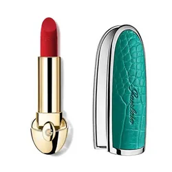 Set Son Và Vỏ Son Guerlain Rouge G Velvet Refill 880 Le Rouge Rubis Màu Đỏ Ruby (Vỏ Màu Xanh Lá)