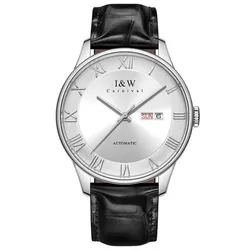 Đồng Hồ Nam I&W Carnival IW513G-DD (IW513G7) Automatic Màu Bạc Đen
