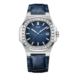 Đồng Hồ Nam I&W Carnival IW721GT-DD (IW721G4)  Automatic Màu Xanh Bạc