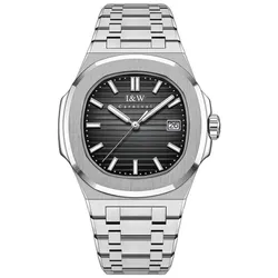 Đồng Hồ Nam I&W Carnival IW721GT-DT (IW721GT2) Automatic Màu Đen Bạc