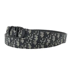 Thắt Lưng Nam Dior With Monogram Logo 4353RUYSE H0585 Màu Đen Kem Size 85