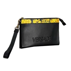Túi Cầm Tay Versace Clutch In Black Leather 1013364 1A11855 2B15V Màu Đen Vàng