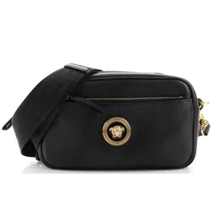 Túi Đeo Chéo Versace Medusa Front Pocket Camera Bag Leather  Màu Đen