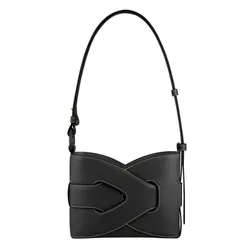 Túi Đeo Vai Nữ Polène Noodles Smooth Leather Shoulder Bags Màu Đen